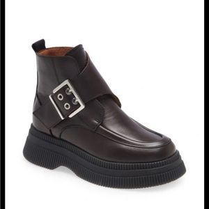 Ganni Monk Strap Creeper Boots 39